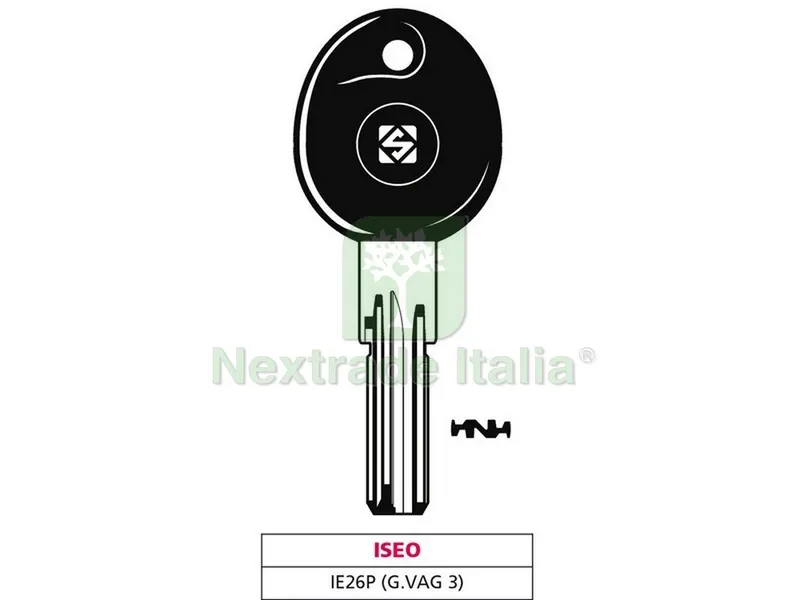 5PZ Chiave Punzonata Ottone IE26P (G. VAG 3) Iseo — Serrature e cilindri — rif. FERX.VIT47518