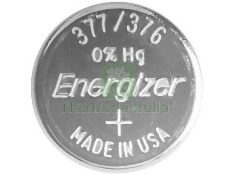 10PZ PILA SILVER OXIDE SPECIALISTICA BOTTONE 377/376 MD Ø mm. 6,8x2,6 h — Pile e batterie — rif. FERX.VIT42228 10PZ PILA SILVER OXIDE SPECIALISTICA BOTTONE 377/376 MD Ø mm. 6,8x2,6 h — Pile e batterie — rif. FERX.VIT42228