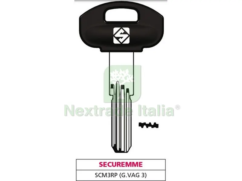 5PZ Chiave Punzonata Ottone SCM3RP (G. VAG 3) Securemme — Serrature e cilindri — rif. FERX.VIT47505