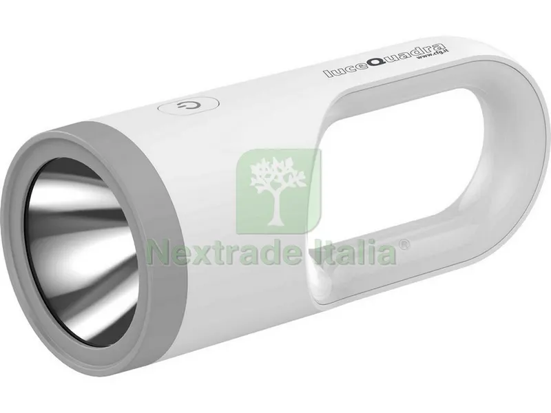 Torcia Ricaricabile Lumus Doppia Fonte Luminosa Ø cm. 8,5x20,2 h — Illuminazione — rif. FERX.VIT53837