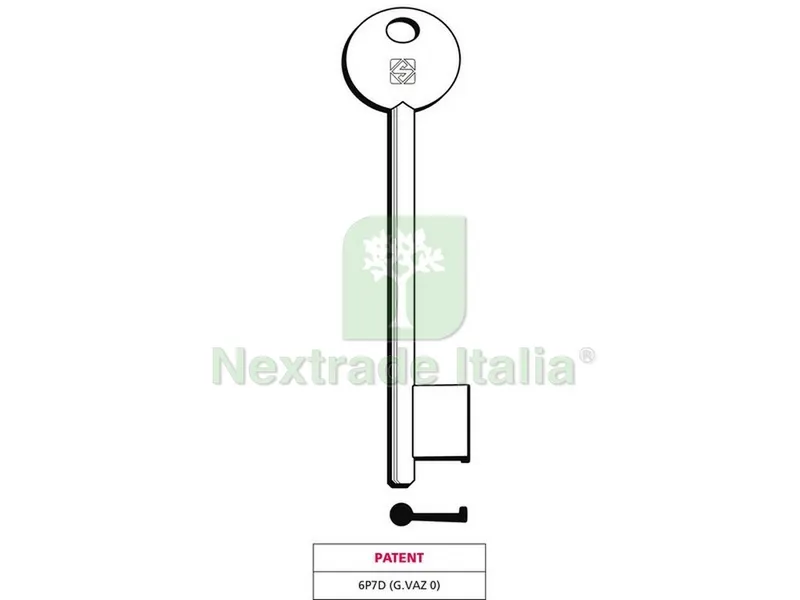 5PZ Chiave a Mappa 6P7D (G. VAZ 0) Patent — Chiavi e ricambi auto — rif. FERX.VIT47680