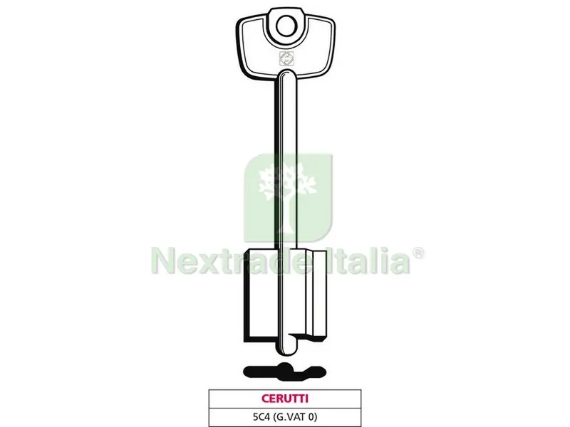 5PZ Chiave a Doppia Mappa 5C4 (G. VAT 0) Cerutti — Chiavi grezze e duplicati — rif. FERX.VIT47633