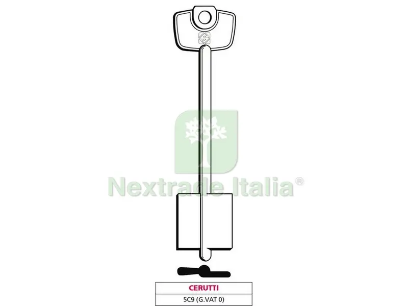 5PZ CHIAVE A DOPPIA MAPPA 5C9 (G. VAT 0) CERUTTI — Chiavi grezze e duplicati — rif. FERX.VIT47647