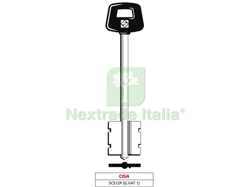5PZ CHIAVE A DOPPIA MAPPA 5CS12P (G. VAT 1) CISA — Chiavi grezze e duplicati — rif. FERX.VIT47649