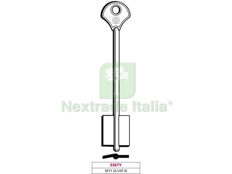 5PZ Chiave a Doppia Mappa 5EY1 (G. VAT 0) Esety — Chiavi grezze e duplicati — rif. FERX.VIT47646
