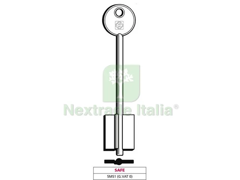 5PZ CHIAVE A DOPPIA MAPPA 5MS1 (G. VAT 0) SAFE — Chiavi grezze e duplicati — rif. FERX.VIT47638 5PZ CHIAVE A DOPPIA MAPPA 5MS1 (G. VAT 0) SAFE — Chiavi grezze e duplicati — rif. FERX.VIT47638