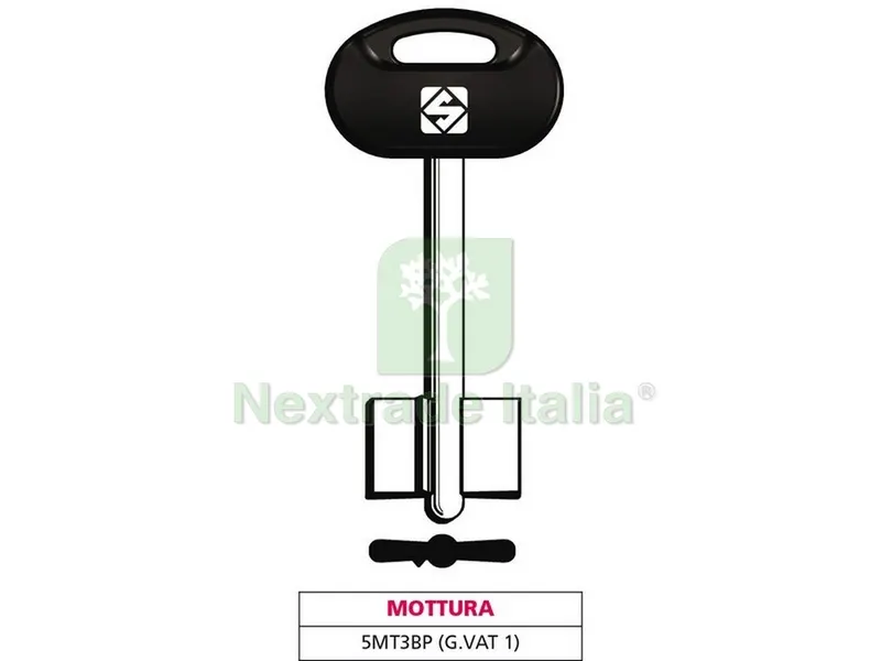 5PZ CHIAVE A DOPPIA MAPPA 5MT3BP (G. VAT 1) MOTTURA — Chiavi grezze e duplicati — rif. FERX.VIT47660