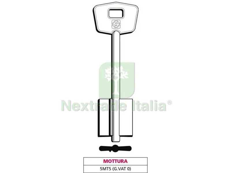 5PZ CHIAVE A DOPPIA MAPPA 5MT5 (G. VAT 0) MOTTURA — Chiavi grezze e duplicati — rif. FERX.VIT47657