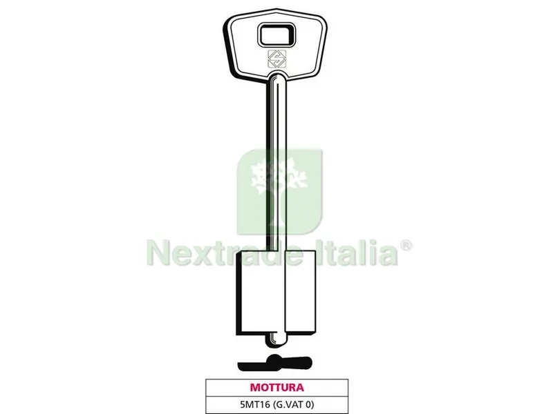 5PZ CHIAVE A DOPPIA MAPPA 5MT16 (G. VAT 0) MOTTURA — Chiavi grezze e duplicati — rif. FERX.VIT47641