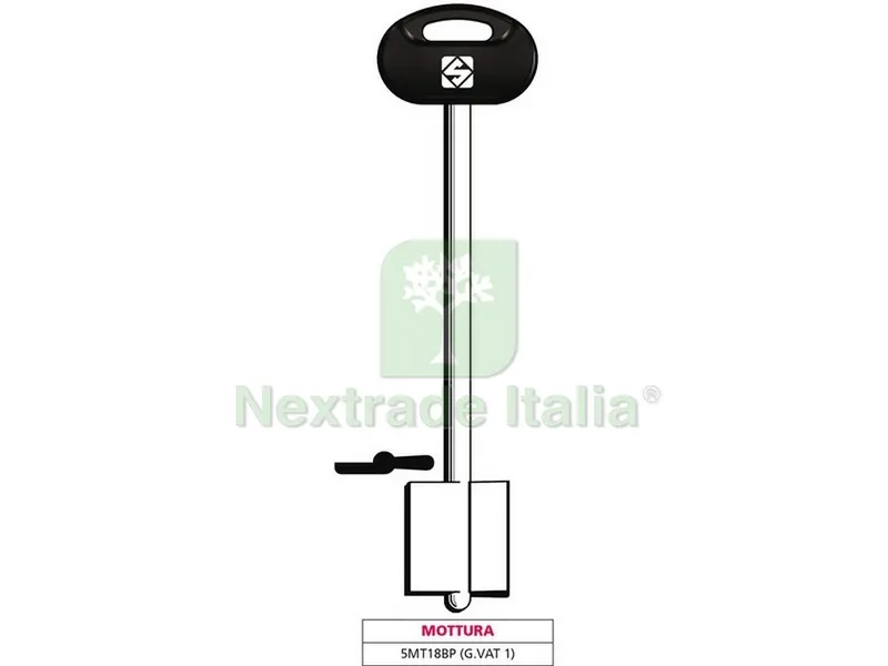 5PZ CHIAVE A DOPPIA MAPPA 5MT18BP (G. VAT 1) MOTTURA — Chiavi grezze e duplicati — rif. FERX.VIT47650