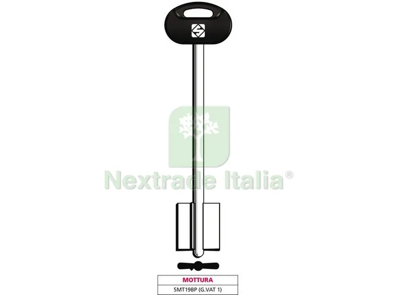 5PZ Chiave a Doppia Mappa 5MT19BP (G. VAT 1) Mottura — Chiavi grezze e duplicati — rif. FERX.VIT47651