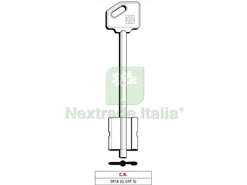 5PZ CHIAVE A DOPPIA MAPPA 5R16 (G. VAT 5) C.R. — Chiavi grezze e duplicati — rif. FERX.VIT47628
