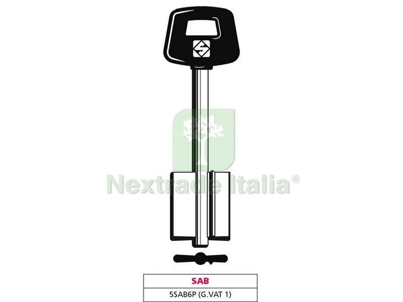 5PZ CHIAVE A DOPPIA MAPPA 5SAB6P (G. VAT 1) SAB — Chiavi grezze e duplicati — rif. FERX.VIT47661