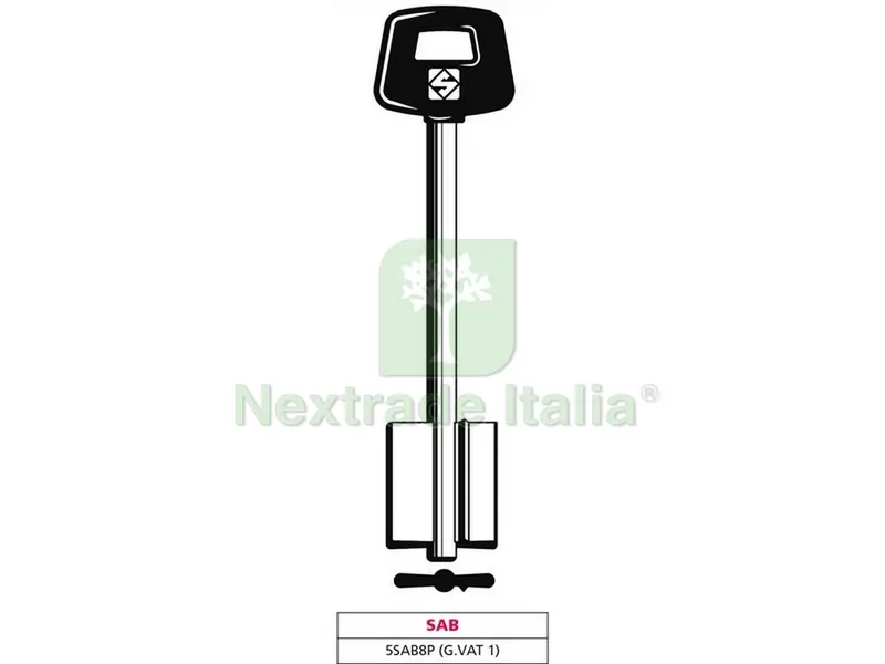5PZ CHIAVE A DOPPIA MAPPA 5SAB8P (G. VAT 1) SAB — Chiavi grezze e duplicati — rif. FERX.VIT47652