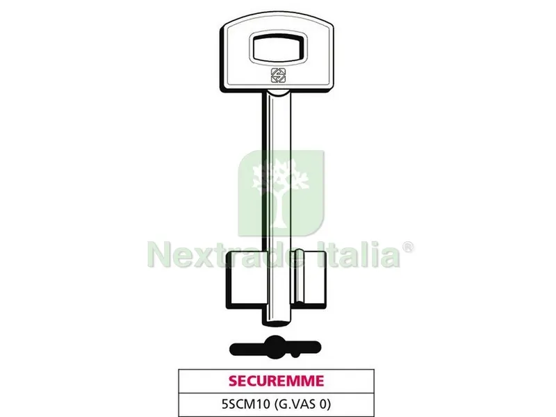 5PZ CHIAVE A DOPPIA MAPPA 5SCM10 (G. VAS 0) SECUREMME — Chiavi grezze e duplicati — rif. FERX.VIT47654 5PZ CHIAVE A DOPPIA MAPPA 5SCM10 (G. VAS 0) SECUREMME — Chiavi grezze e duplicati — rif. FERX.VIT47654