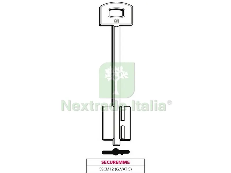 5PZ CHIAVE A DOPPIA MAPPA 5SCM12 (G. VAT 5) SECUREMME — Chiavi grezze e duplicati — rif. FERX.VIT47631 5PZ CHIAVE A DOPPIA MAPPA 5SCM12 (G. VAT 5) SECUREMME — Chiavi grezze e duplicati — rif. FERX.VIT47631