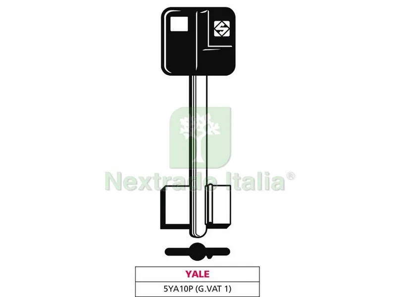 5PZ CHIAVE A DOPPIA MAPPA 5YA10P (G. VAT 1) YALE — Chiavi grezze e duplicati — rif. FERX.VIT47673