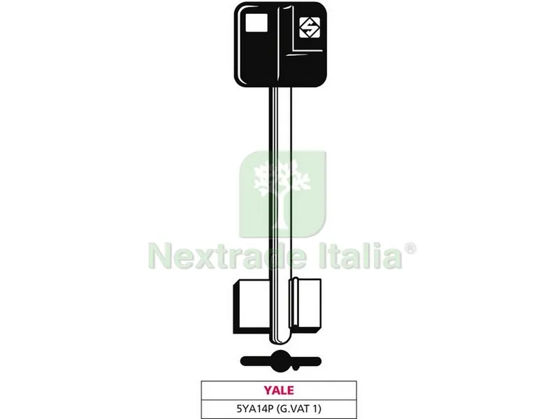 5PZ CHIAVE A DOPPIA MAPPA 5YA14P (G. VAT 1) YALE — Chiavi grezze e duplicati — rif. FERX.VIT47671