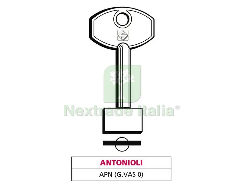 5PZ CHIAVE A DOPPIA MAPPA APN (G. VAS 0) ANTONIOLI — Chiavi grezze e duplicati — rif. FERX.VIT47669 5PZ CHIAVE A DOPPIA MAPPA APN (G. VAS 0) ANTONIOLI — Chiavi grezze e duplicati — rif. FERX.VIT47669