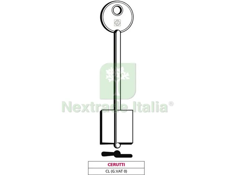 5PZ Chiave a Doppia Mappa CL (G. VAT 0) Cerutti — Chiavi grezze e duplicati — rif. FERX.VIT47643