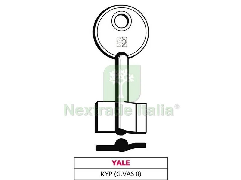 5PZ Chiave a Doppia Mappa KYP (G. VAS 0) Yale — Chiavi grezze e duplicati — rif. FERX.VIT47667