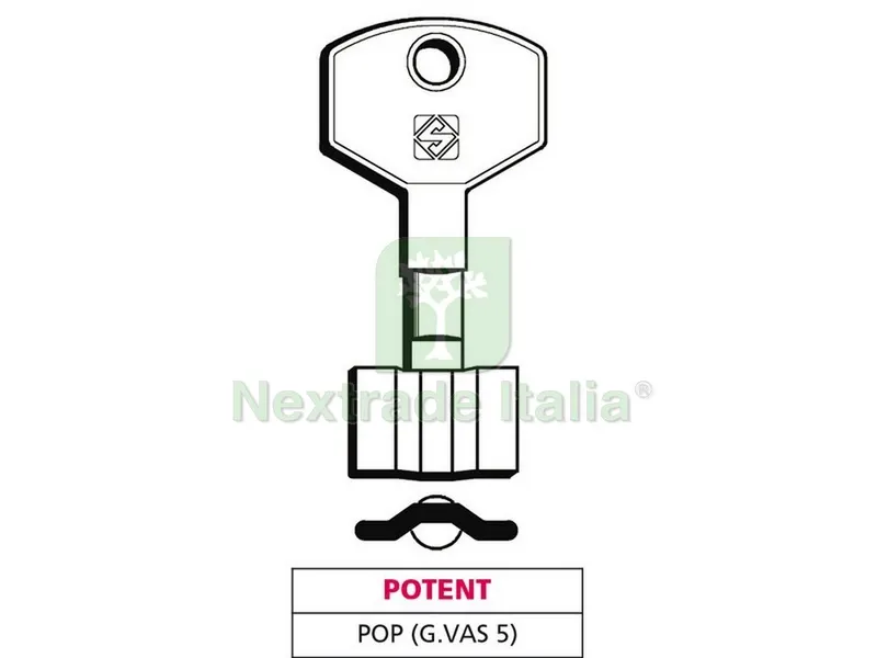 5PZ CHIAVE A DOPPIA MAPPA POP (G. VAS 5) POTENT — Chiavi grezze e duplicati — rif. FERX.VIT47664 5PZ CHIAVE A DOPPIA MAPPA POP (G. VAS 5) POTENT — Chiavi grezze e duplicati — rif. FERX.VIT47664