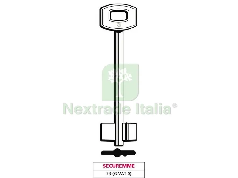 5PZ CHIAVE A DOPPIA MAPPA SB (G. VAT 0) SECUREMME — Chiavi grezze e duplicati — rif. FERX.VIT47662