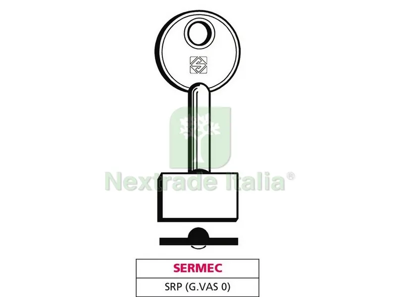 5PZ CHIAVE A DOPPIA MAPPA SRP (G. VAS 0) SERMEC — Chiavi grezze e duplicati — rif. FERX.VIT47668