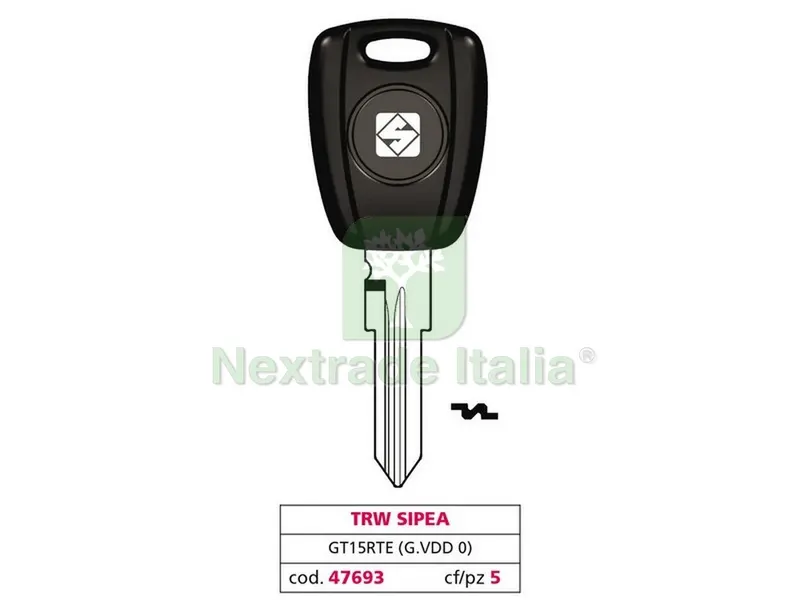 5PZ Chiave per Auto GT15RTE (G. VDD 0) TRW Sipea — Ferramenta porte e finestre — rif. FERX.VIT47693