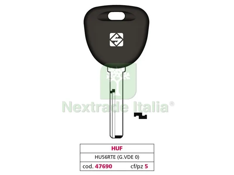 5PZ Chiave per Auto HU56RTE (G. VDE 0) HUF — Ferramenta porte e finestre — rif. FERX.VIT47690