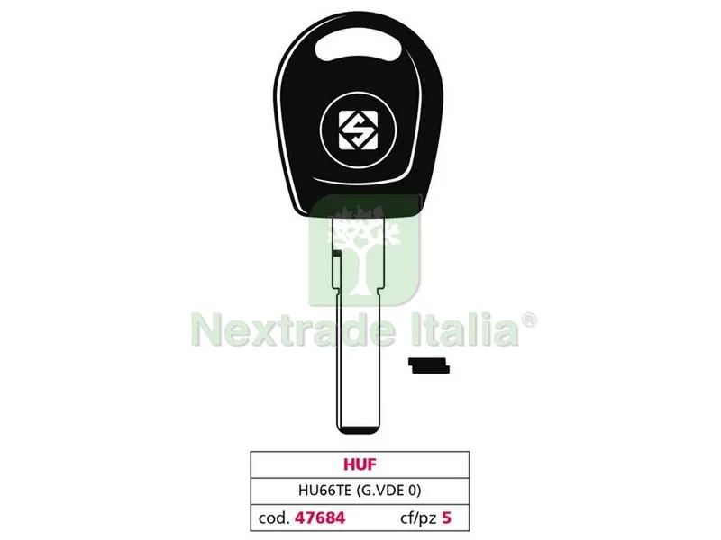 5PZ Chiave per Auto HU66TE (G. VDE 0) HUF — Ferramenta porte e finestre — rif. FERX.VIT47684