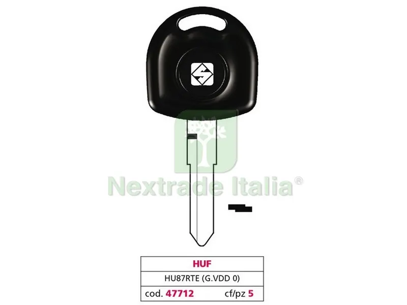 5PZ Chiave per Auto HU87RTE (G. VDD 0) HUF — Ferramenta porte e finestre — rif. FERX.VIT47712