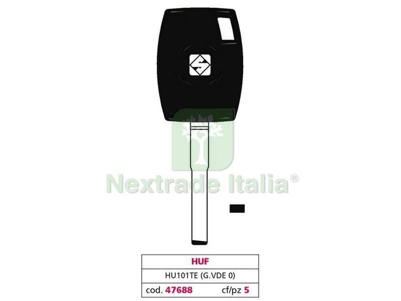 5PZ Chiave per Auto HU101TE (G. VDE 0) HUF — Ferramenta porte e finestre — rif. FERX.VIT47688