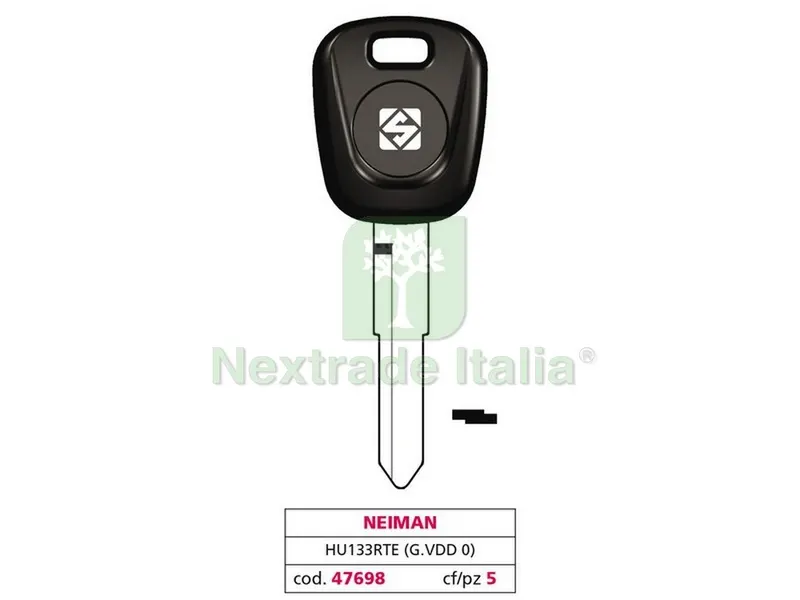 5PZ Chiave per Auto HU133RTE (G. VDD 0) Neiman — Ferramenta porte e finestre — rif. FERX.VIT47698