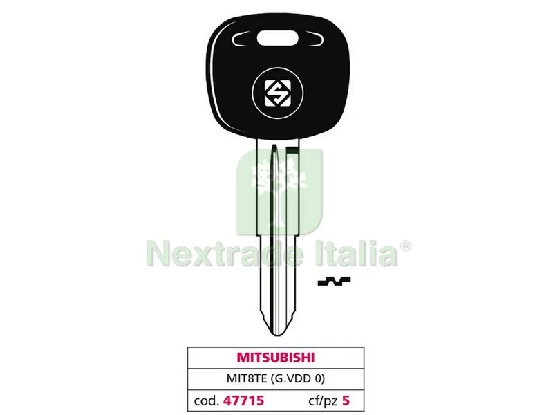 5PZ Chiave per Auto MIT8TE (G. VDD 0) Mitsubishi — Ferramenta porte e finestre — rif. FERX.VIT47715