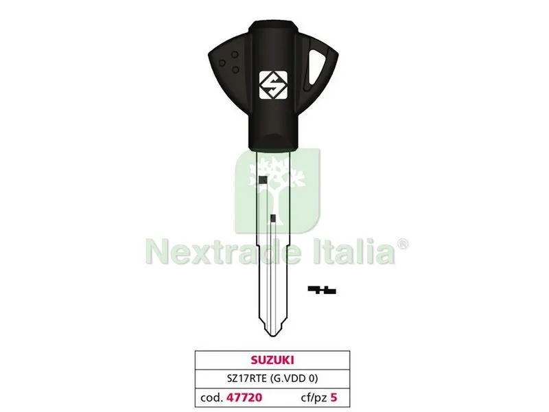 5PZ Chiave per Auto SZ17RTE (G. VDD 0) Suzuki — Ferramenta porte e finestre — rif. FERX.VIT47720