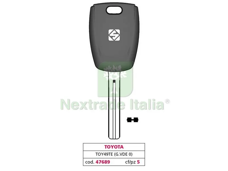 5PZ Chiave per Auto TOY49TE (G. VDE 0) Toyota — Ferramenta porte e finestre — rif. FERX.VIT47689