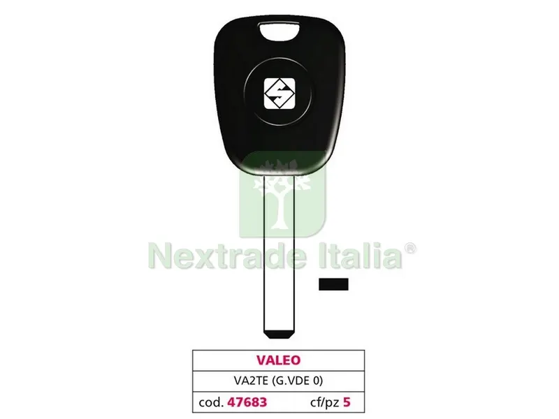 5PZ Chiave per Auto VA2TE (G. VDE 0) Valeo — Ferramenta porte e finestre — rif. FERX.VIT47683