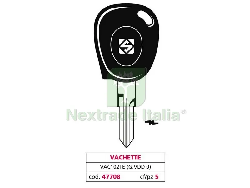 5PZ Chiave per Auto VAC102TE (G. VDD 0) Vachette — Ferramenta porte e finestre — rif. FERX.VIT47708