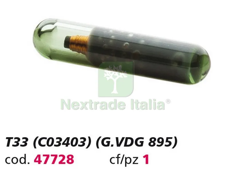 CHIP TRANSPONDER T33 (C03403) (G. VDG 895) — Chiavi e ricambi auto — rif. FERX.VIT47728 CHIP TRANSPONDER T33 (C03403) (G. VDG 895) — Chiavi e ricambi auto — rif. FERX.VIT47728