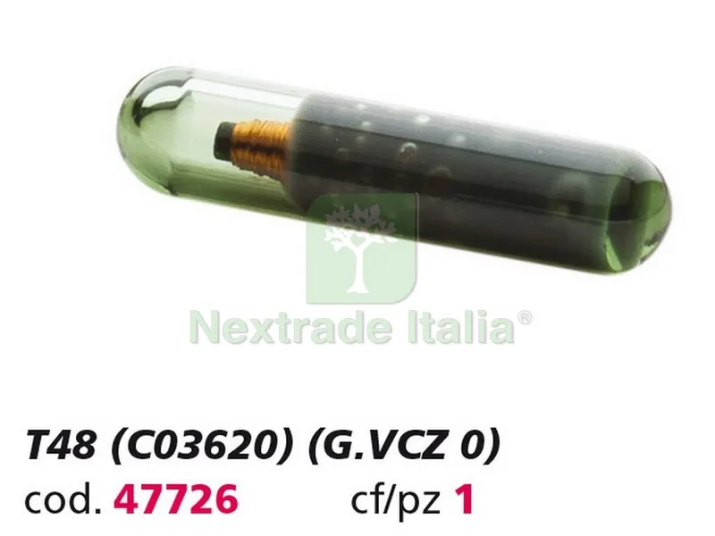 CHIP TRANSPONDER T48 (C03620) (G. VCZ 0) — Chiavi e ricambi auto — rif. FERX.VIT47726 CHIP TRANSPONDER T48 (C03620) (G. VCZ 0) — Chiavi e ricambi auto — rif. FERX.VIT47726