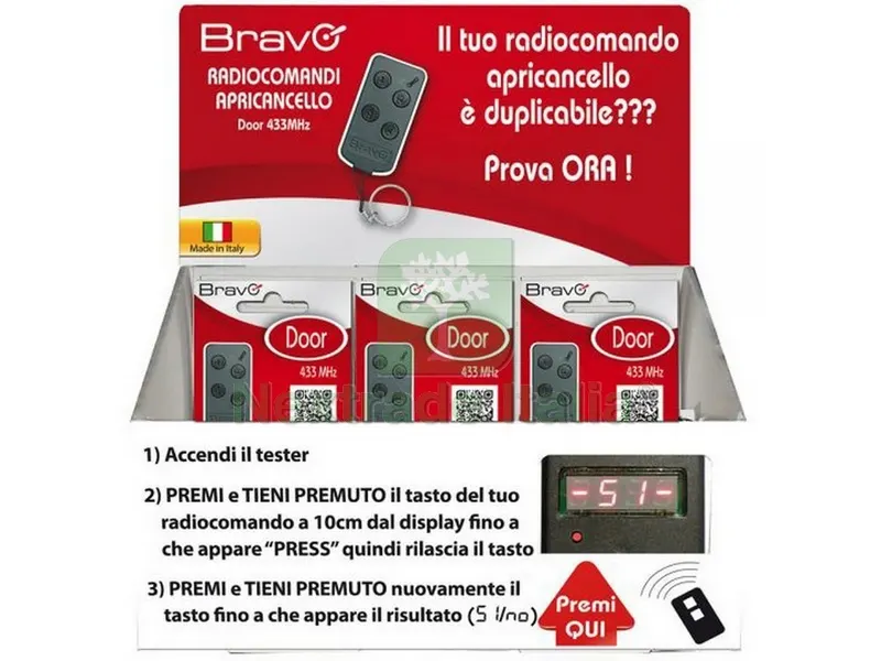RADIOCOMANDO APRICANCELLO DOORX Codice fisso Frequenza 433 MHz Display 22 — Automazioni cancello — rif. FERX.VIT53518