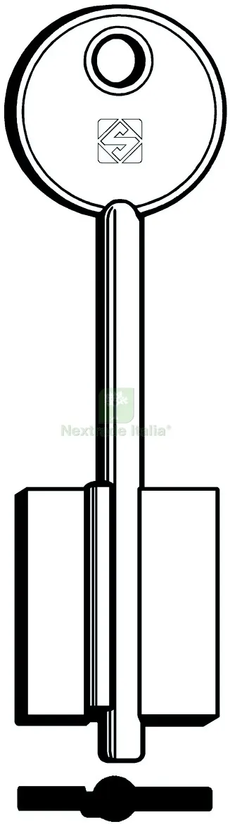 5PZ Chiave a Doppia Mappa 5MS3 (G. VAT 0) Safe, MIA, Setec — Chiavi grezze e duplicati — rif. FERX.VIT11968