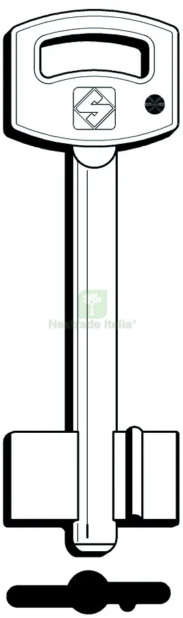 5PZ CHIAVE A DOPPIA MAPPA 5SAB2 (G. VAS O) SAB — Chiavi grezze e duplicati — rif. FERX.VIT18094