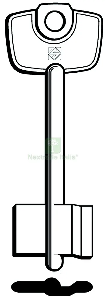 5PZ Chiave a Doppia Mappa CN (G. VAT 0) Cerutti — Chiavi grezze e duplicati — rif. FERX.VIT15873
