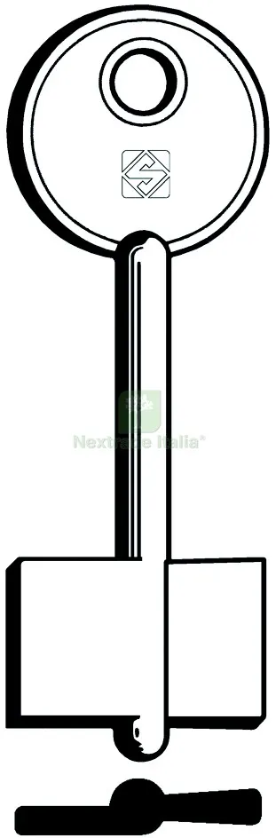 5PZ CHIAVE A DOPPIA MAPPA R (G. VAS 0) C.R. — Chiavi grezze e duplicati — rif. FERX.VIT14231