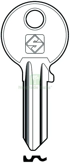 20PZ CHIAVE OTTONE CS205 (G. VAC 2) CISA — Ferramenta porte e finestre — rif. FERX.VIT30334
