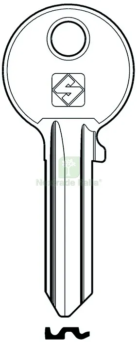 20PZ Chiave Ottone IE6R (G. VAC 0) Iseo — Ferramenta porte e finestre — rif. FERX.VIT57252