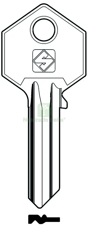 100PZ Chiave Ottone YA41 (G. VAE 0) Yale — Ferramenta porte e finestre — rif. FERX.VIT57277