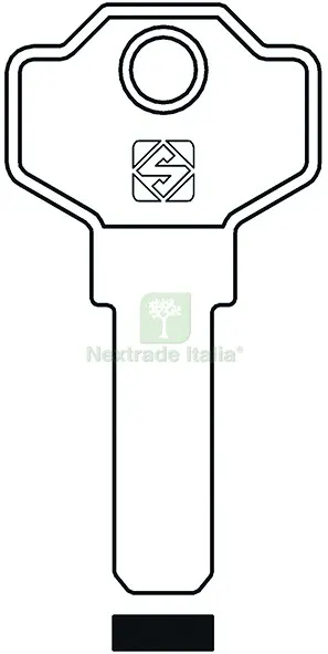 5PZ CHIAVE PUNZONATA OTTONE GS18 (G. VAG 1) GIUSSANI — Serrature e cilindri — rif. FERX.VIT57297